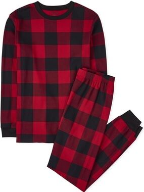 The Children's Place unisex Pj Set. Red plaid